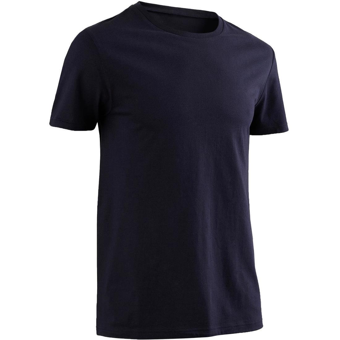 Fitness PureCotton T-Shirt Sportee, Black, No Color, large image number 0