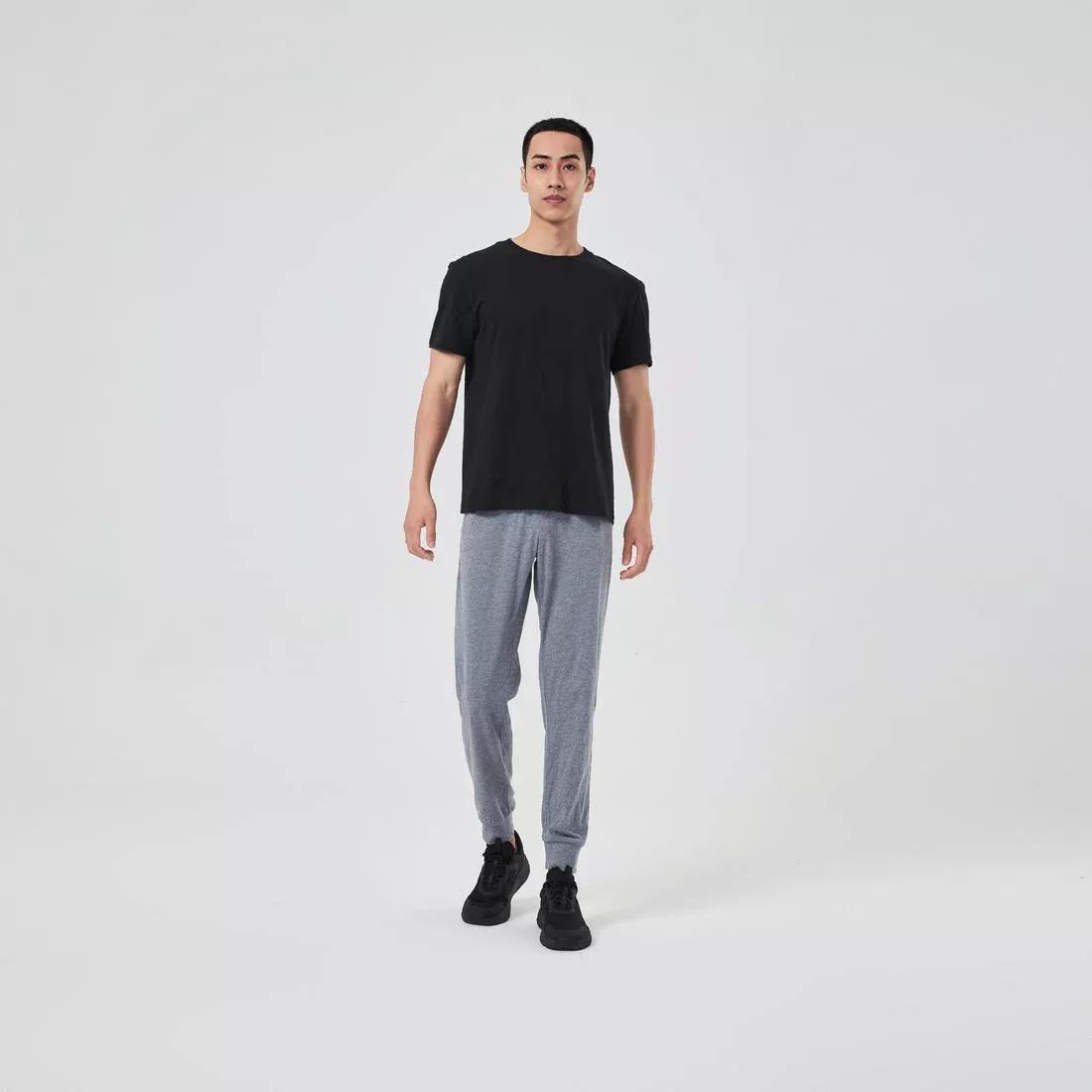 Fitness PureCotton T-Shirt Sportee, Black, No Color, large image number 1