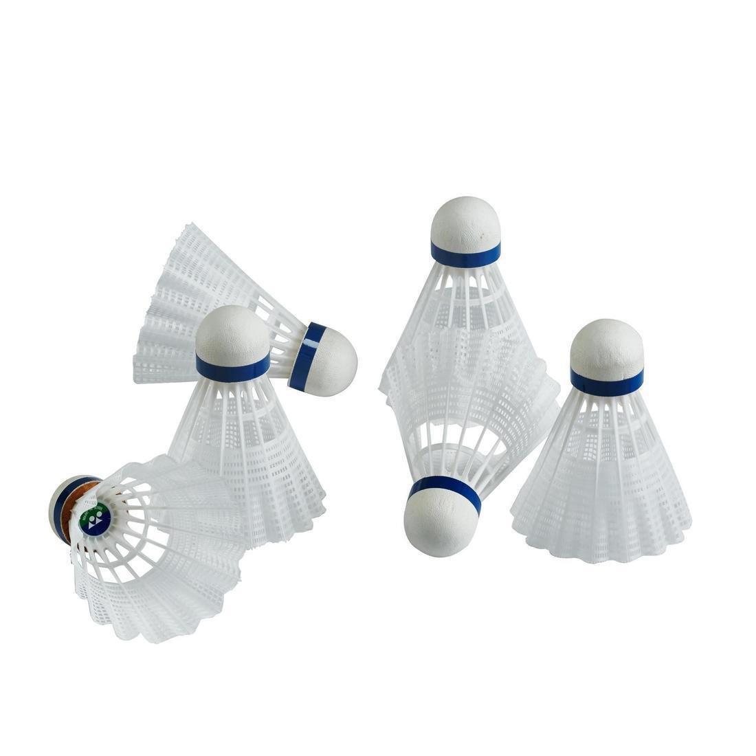 Badminton Plastic Shuttlecocks Mavis 300 6-Pack, White, No Color, large image number 6