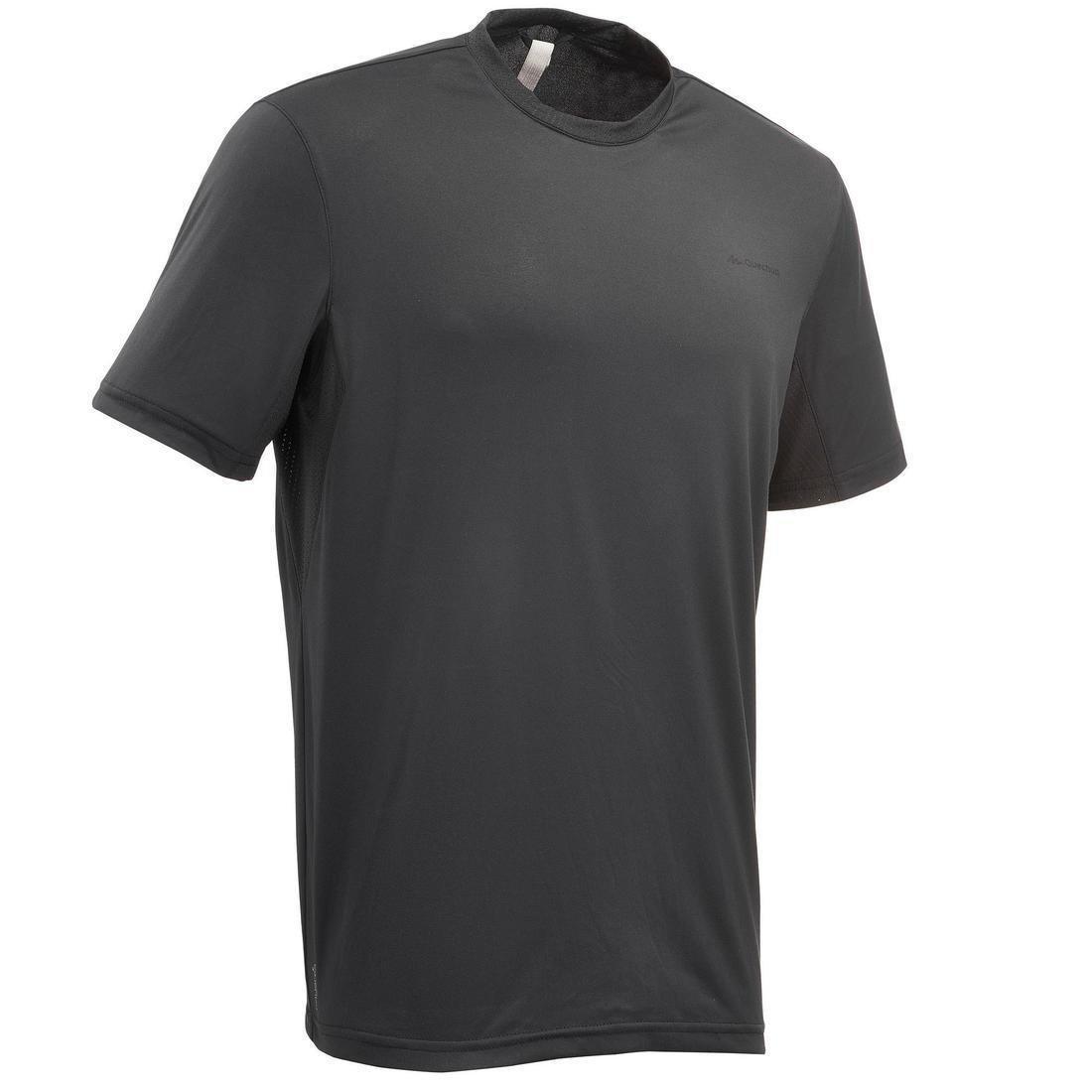 Small   Mountain Walking Short-Sleeved T-Shirt Mh100, Carbon Grey, , large image number 0
