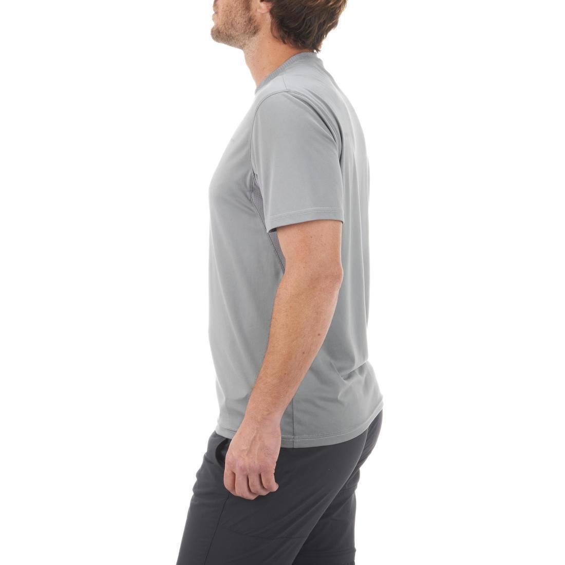 3Xl   Mountain Walking Short-Sleeved T-Shirt Mh100, Carbon Grey, , large image number 4