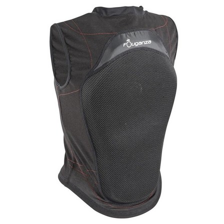 FOUGANZA - Small  Adult and Children's Flexible Horse Riding Back Protector - Black