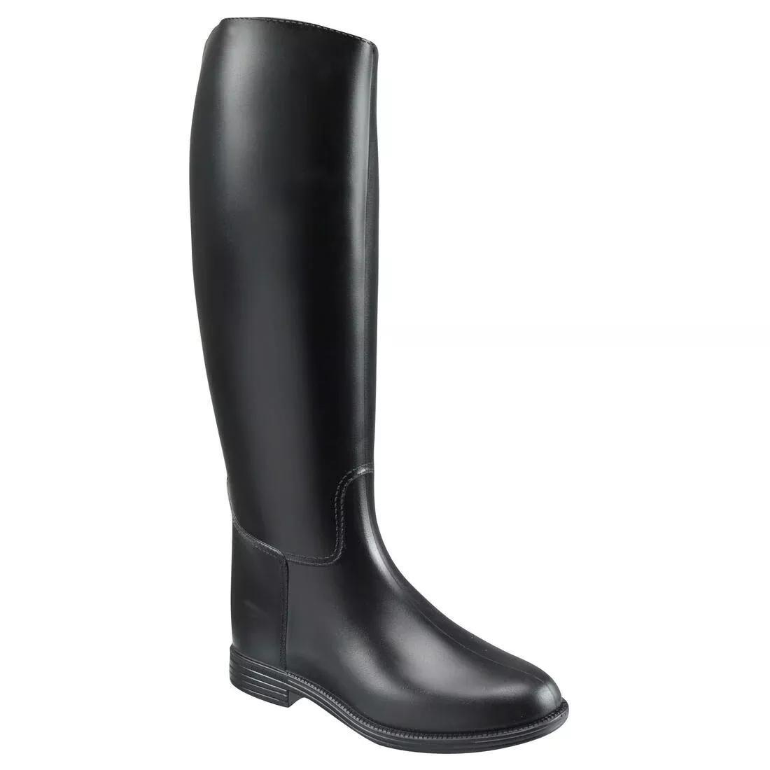 FOUGANZA - Schooling Adult Horse RidingLong Boots, Black