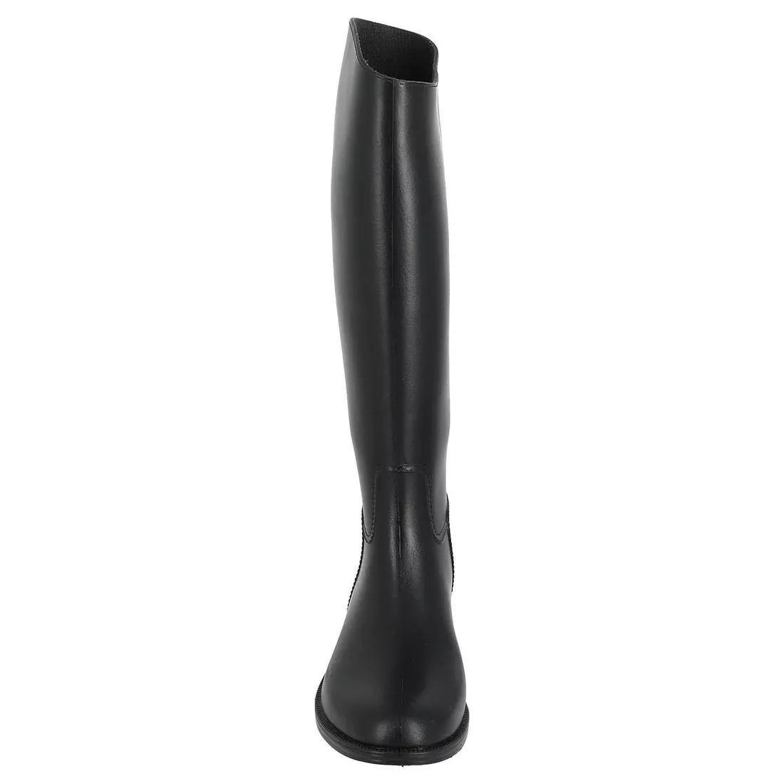 Schooling Adult Horse Riding Long Boots, Black, No Color, large image number 2