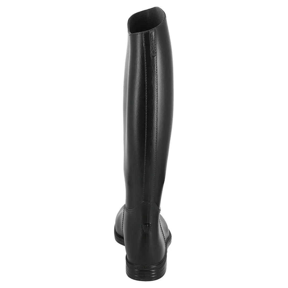 Schooling Adult Horse Riding Long Boots, Black, No Color, large image number 3