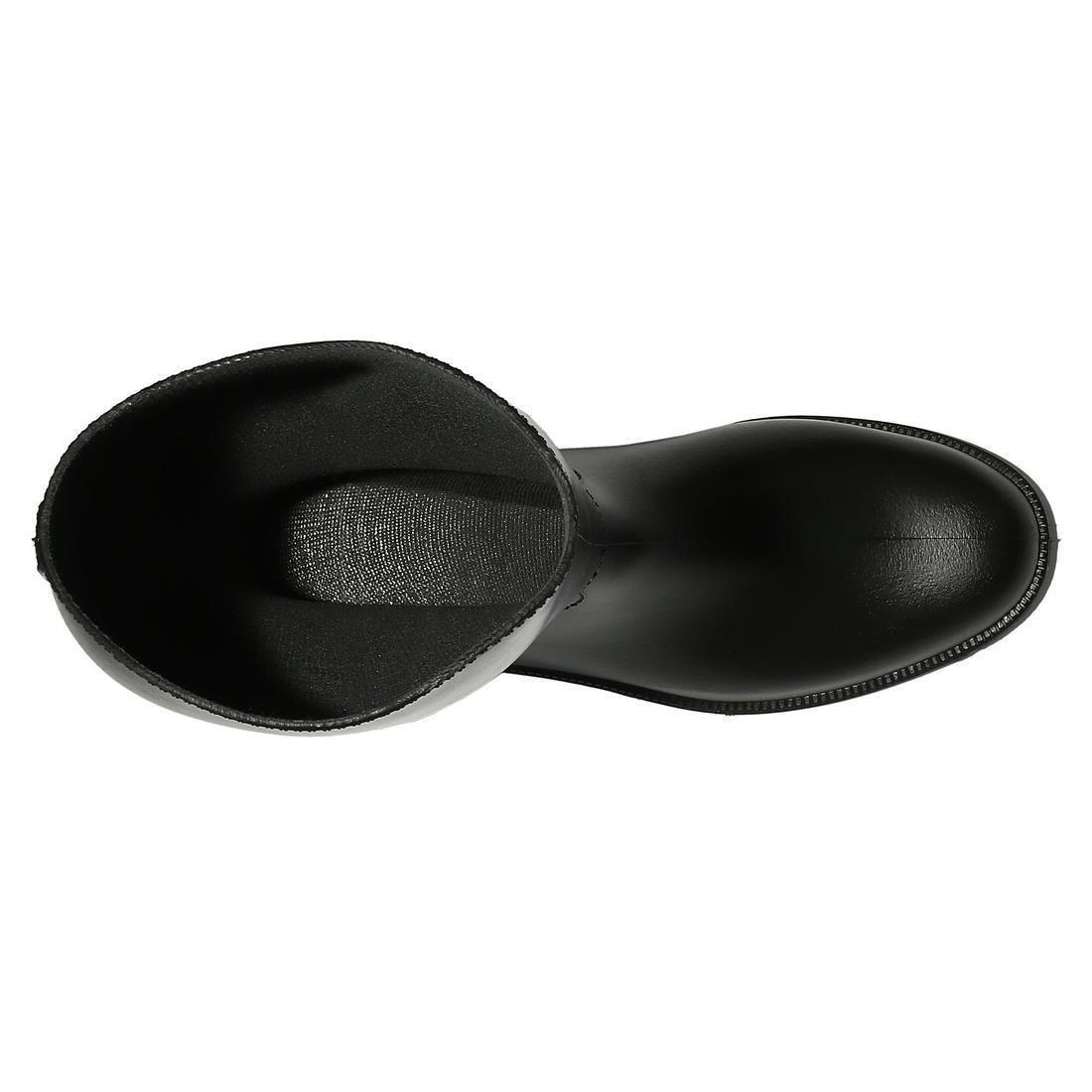 Schooling Adult Horse Riding Long Boots, Black, No Color, large image number 5