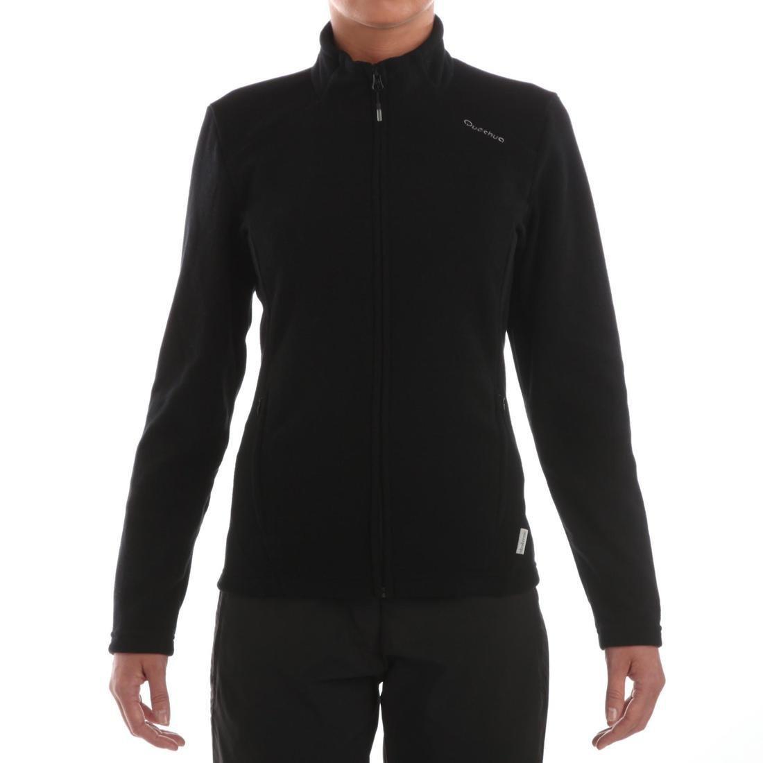 Medium Womens Mh120 Mottled Mountain Hiking Fleece Jacket, Black, , large image number 3