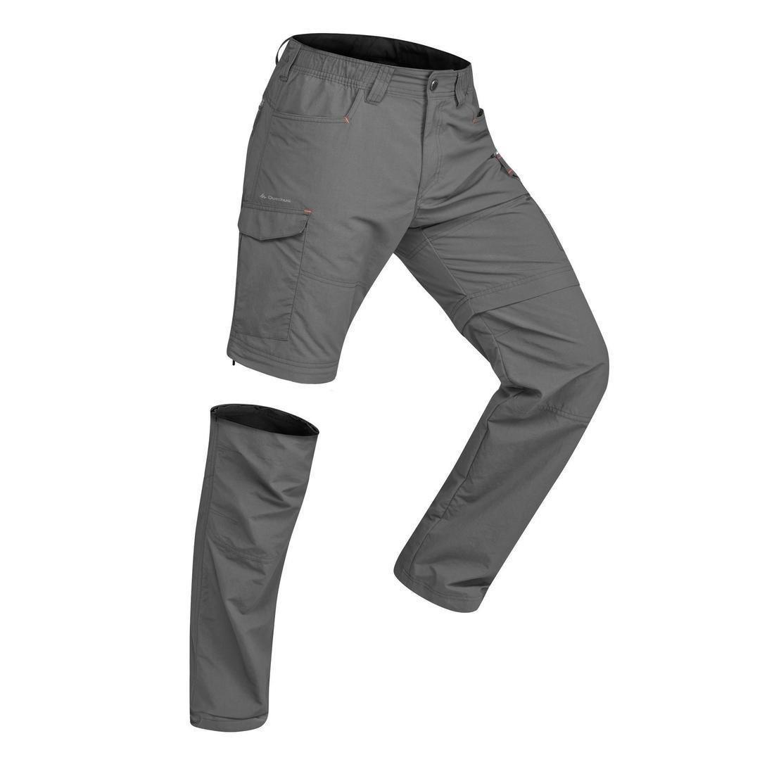 Medium  Men's Mountain Trekking Modular Trousers - Trek100  - Carbon Grey, , large image number 0