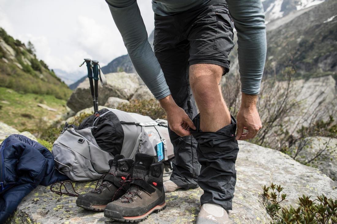 Medium  Men's Mountain Trekking Modular Trousers - Trek100  - Carbon Grey, , large image number 10