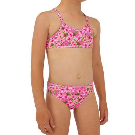 OLAIAN - 7-8 Yrs Two-Piece Swimsuit Boni 100, Fluo Pink