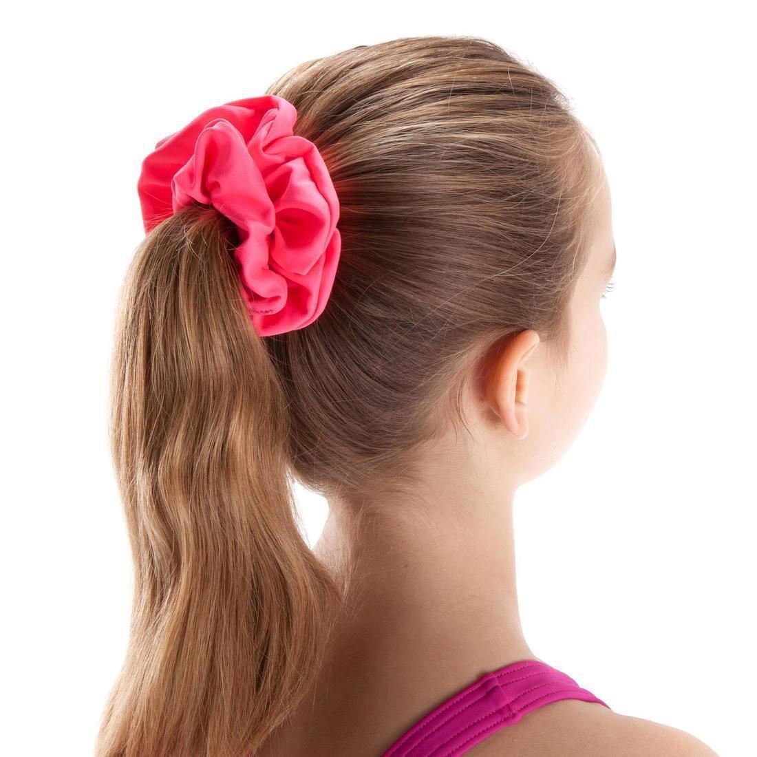4-14Y Girls' Swimming Hair Scrunchie, Fluo Pink, , large image number 6
