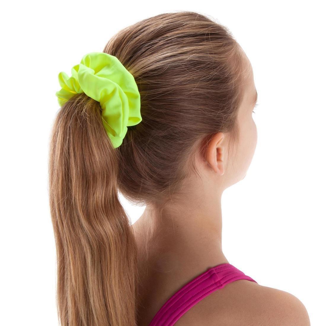 4-14Y Girls' Swimming Hair Scrunchie, Fluo Pink, , large image number 10