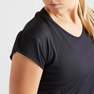 DOMYOS - L/XL  Slim Fitness T-shirt, Blueberry