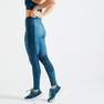 DOMYOS - W26 L30  Fitness Leggings with Phone Pocket, Navy Blue