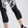 DOMYOS - W26 L30  Fitness Short Leggings with Phone Pocket, Grey