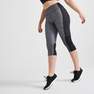 DOMYOS - W38 L31  High-Waisted Fitness Cropped Leggings, Grey