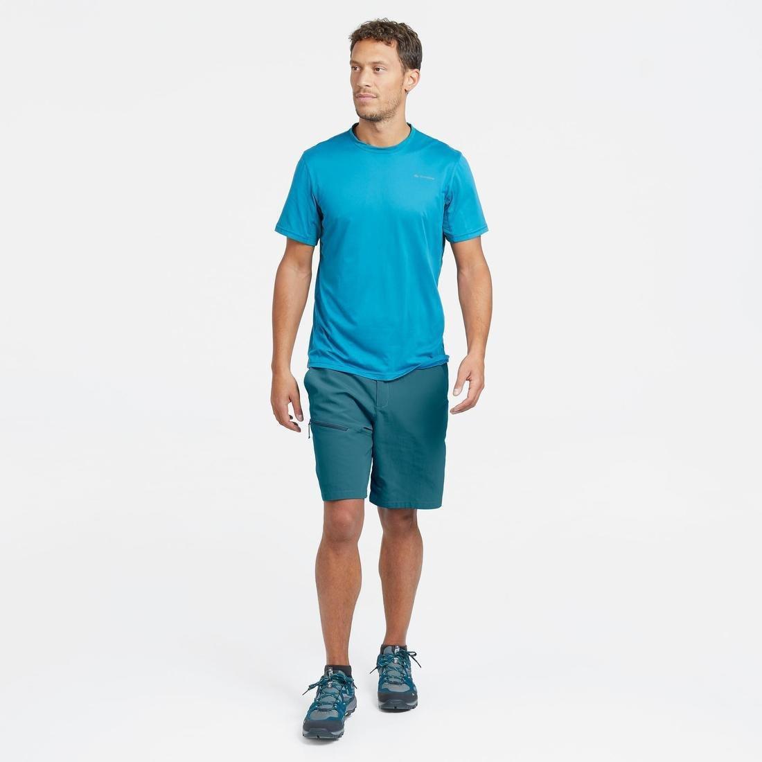 mens Mountain Walking Shorts Mh100, Blue, , large image number 14