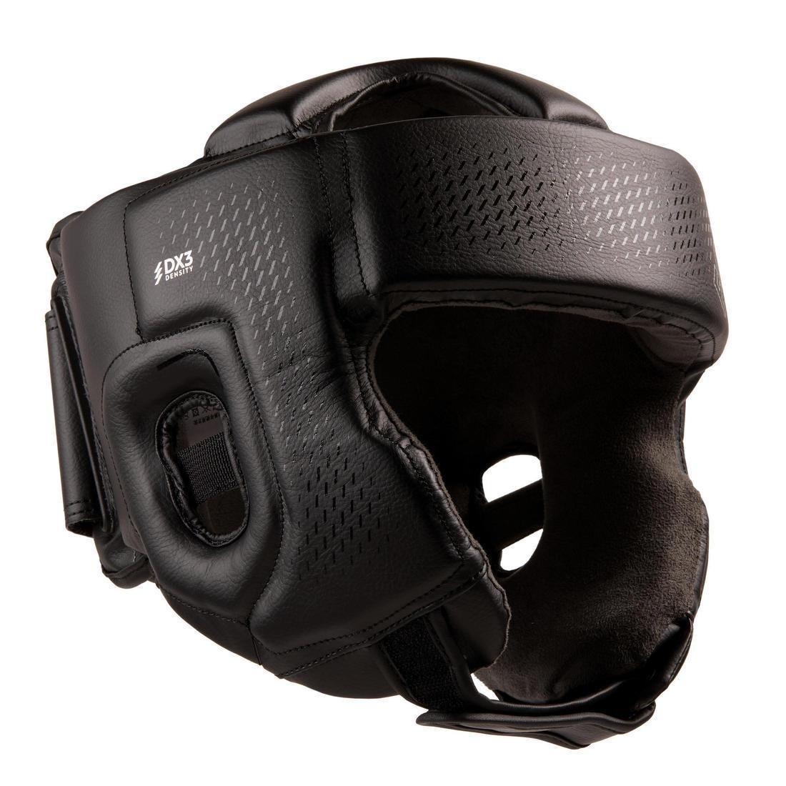 59-62 Cm Adult Boxing Open Face Headguard 900, Black, , large image number 0