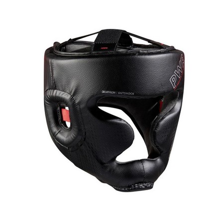 OUTSHOCK - 59-62 cm  Adult Boxing Full Face Headguard 500 - Black