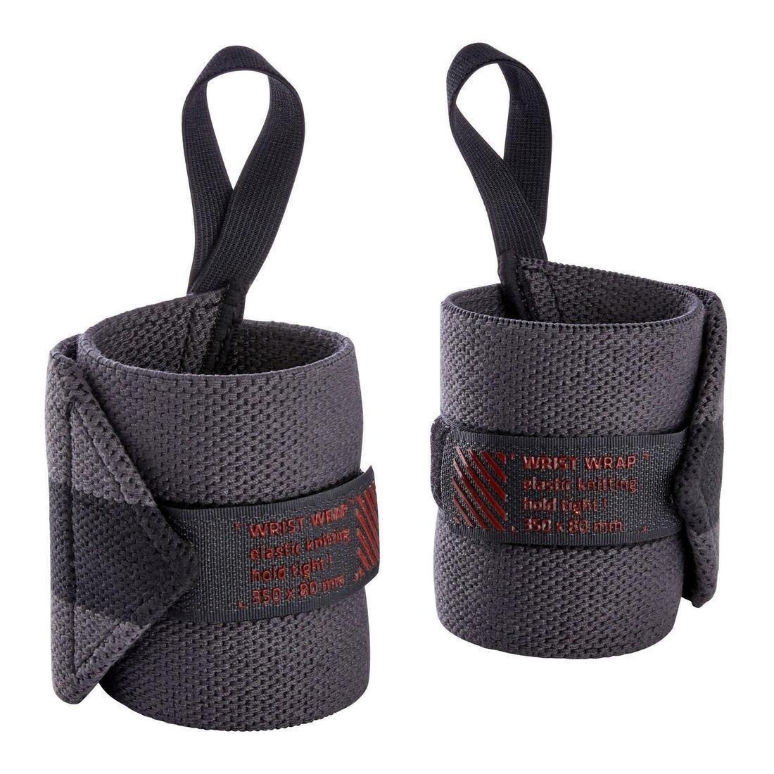 Weight Training Wrist Wrap Strap, Grey, , large image number 1