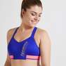DOMYOS - Large  Moderate Support Fitness Sports Bra 500, Blue