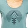 QUECHUA - Medium  Women's Country Walking T-shirt - NH500, Frozen Cedar