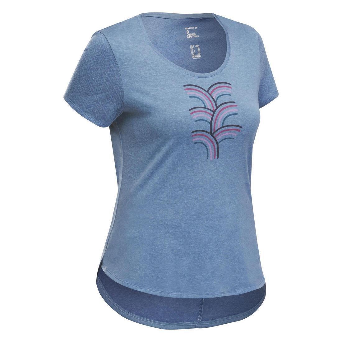 Large  Women's Country Walking T-shirt - NH500, Blue Grey, , large image number 0