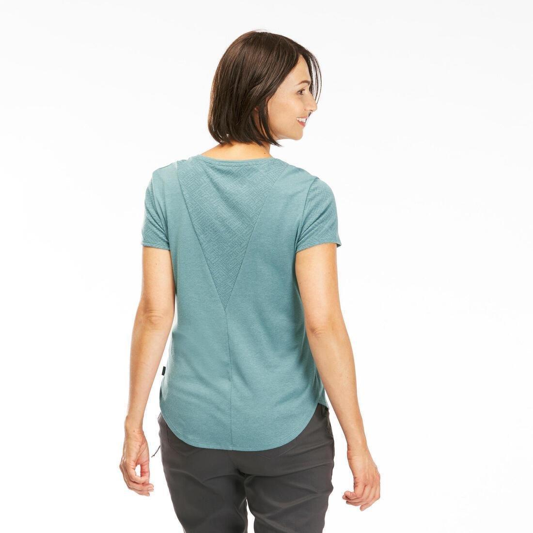 Large  Women's Country Walking T-shirt - NH500, Blue Grey, , large image number 3