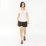 QUECHUA - Large Women's Country Walking Shorts Nh500 Regular, Black