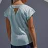 ARTENGO - 12-13 Yrs Kids Girl T-Shirt 500, Fluo Pale Peach
