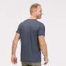 QUECHUA - Medium  Men's Country Walking T-shirt - NH550 Fresh, Dark Blue