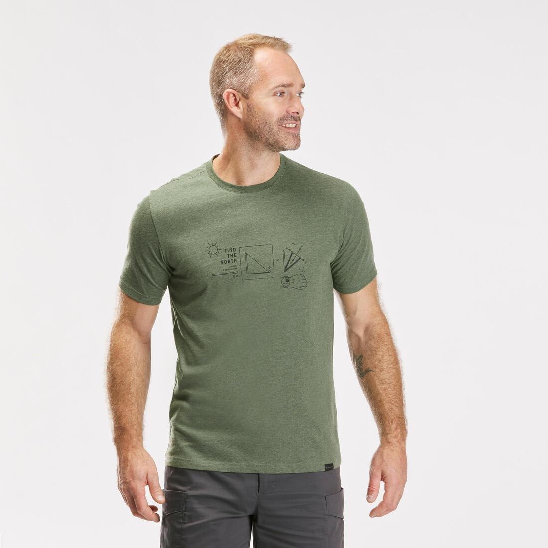 Large  TechTIL 100 Short-Sleeved Hiking T-Shirt - Mottled, Khaki, , large image number 2