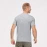 QUECHUA - Medium Techtil 100 Short-Sleeved T-Shirt Glitch, Khaki
