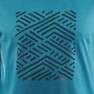 QUECHUA - Medium Techtil 100 Short-Sleeved T-Shirt Glitch, Khaki