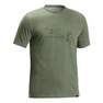 QUECHUA - Small Techtil 100 Short-Sleeved T-Shirt Glitch, Khaki