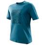 QUECHUA - Medium  Techtil 100 Short-Sleeved Hiking T-Shirt - Mottled, Navy Blue