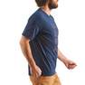 QUECHUA - Small  Techtil 100 Short-Sleeved Hiking T-Shirt - Mottled, Navy Blue