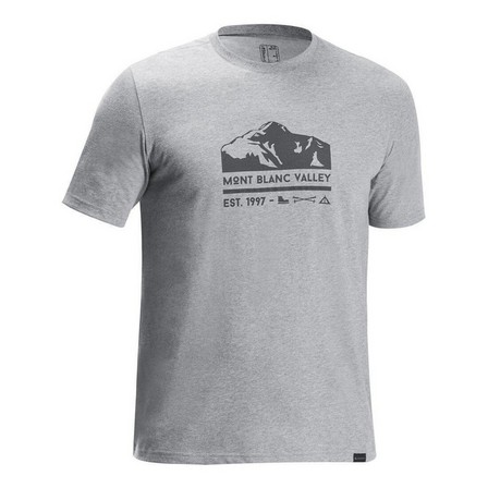 QUECHUA - 2XL TechTIL 100 Short-Sleeved Hiking T-Shirt - Mottled, Light Grey