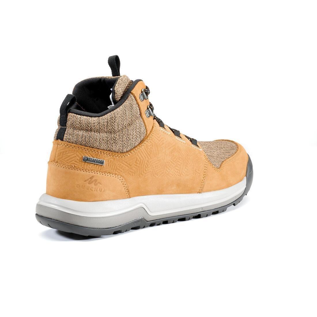 EU 44  Men's Waterproof Off-Road Hiking Shoes Nh500 Mid Wp, Carbon Grey, , large image number 11