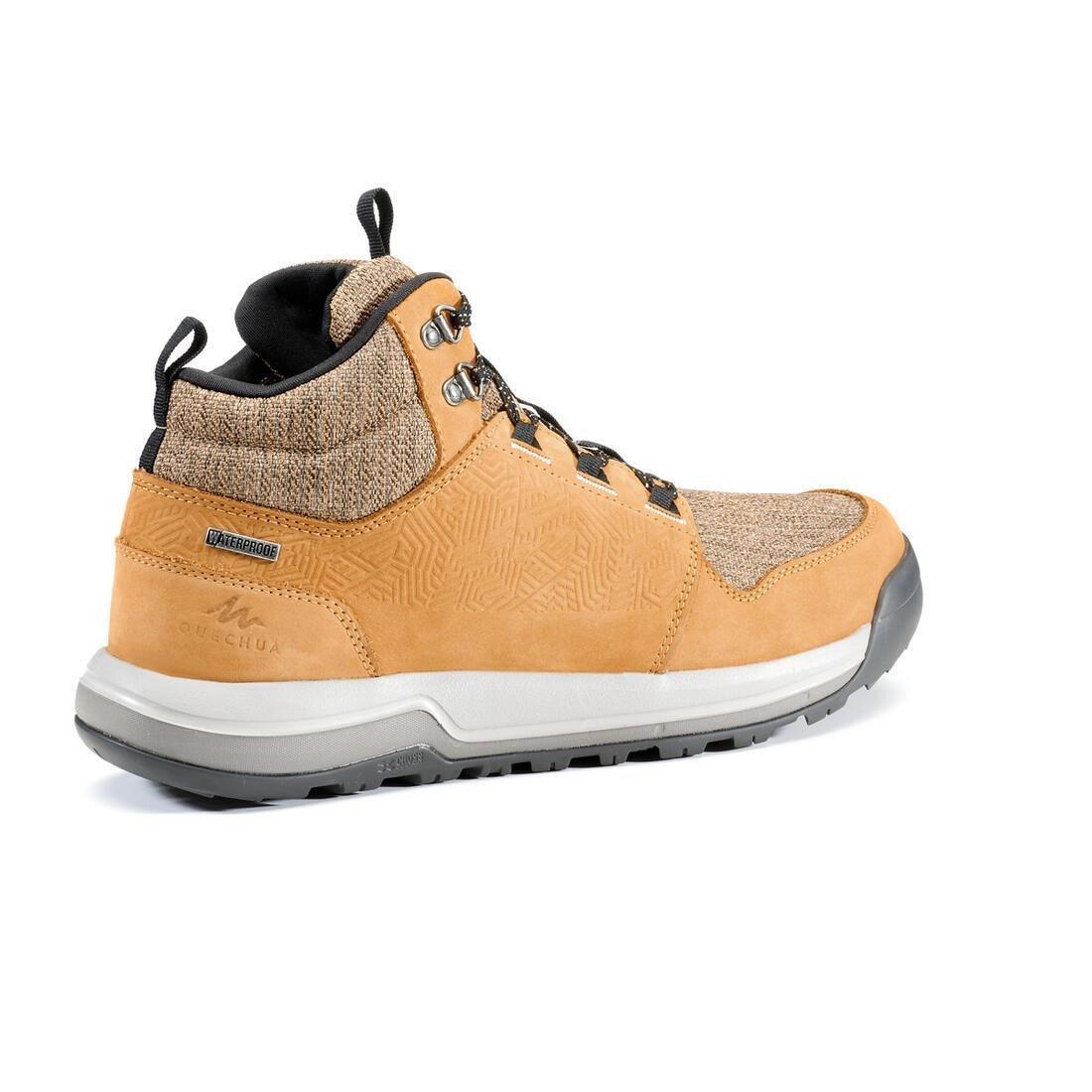 EU 44  Men's Waterproof Off-Road Hiking Shoes Nh500 Mid Wp, Carbon Grey, , large image number 12