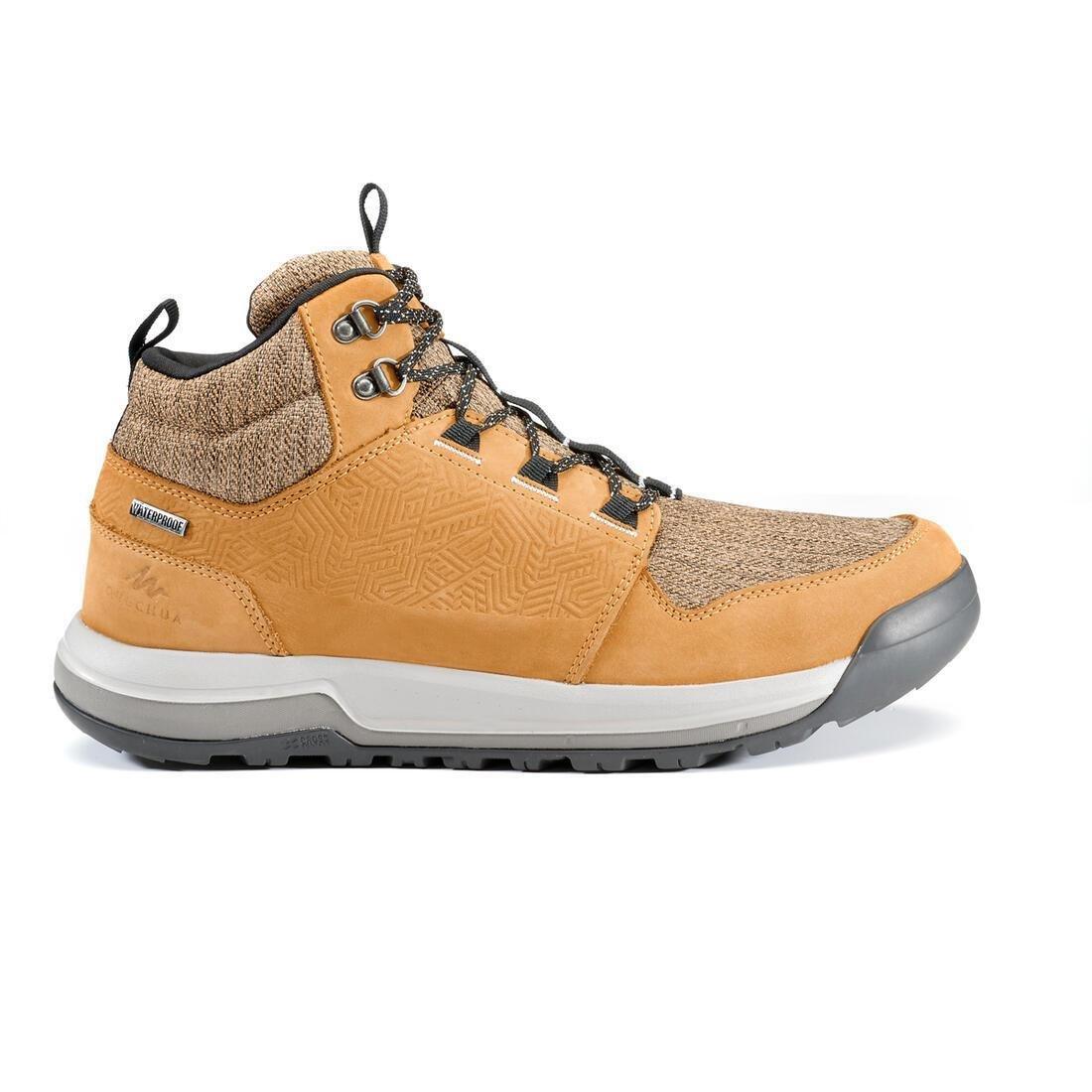 EU 44  Men's Waterproof Off-Road Hiking Shoes Nh500 Mid Wp, Carbon Grey, , large image number 14