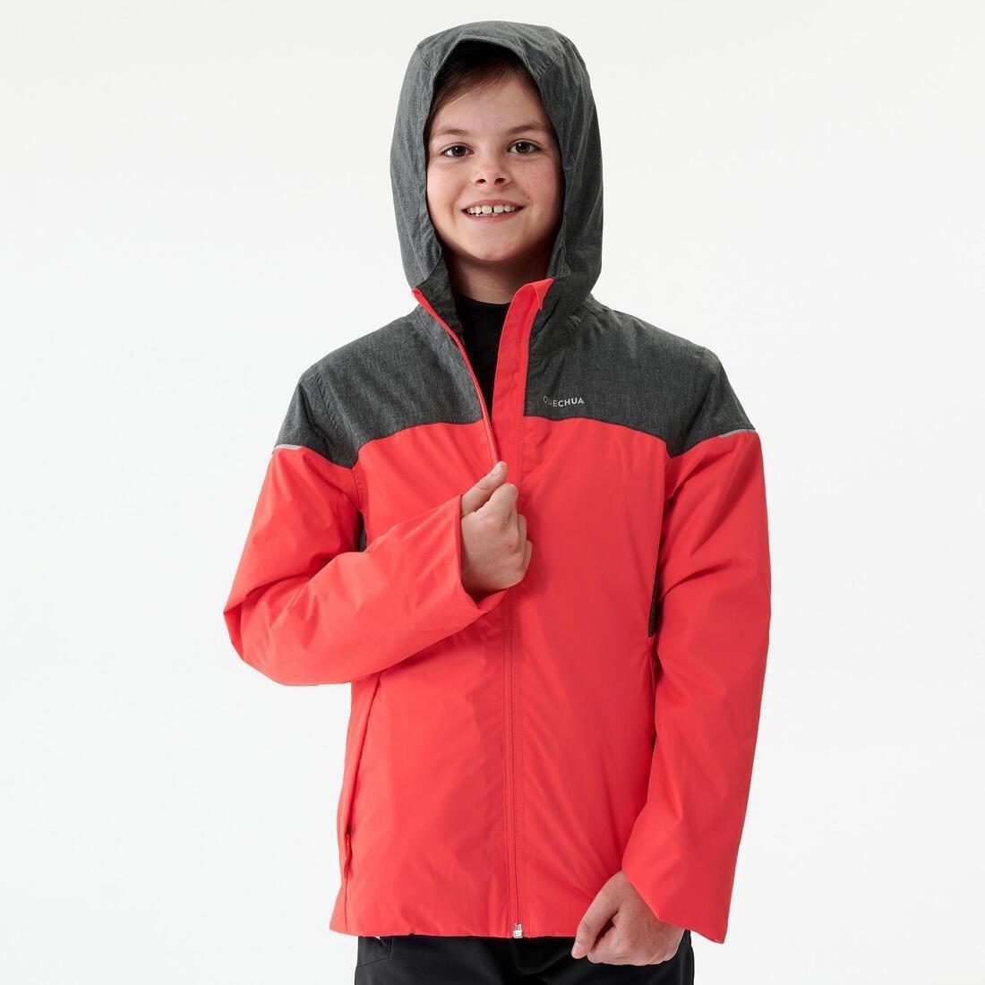Kids Girls Waterproof Winter Hiking Jacket Sh100 X-Warm 0C, Pink, , large image number 2