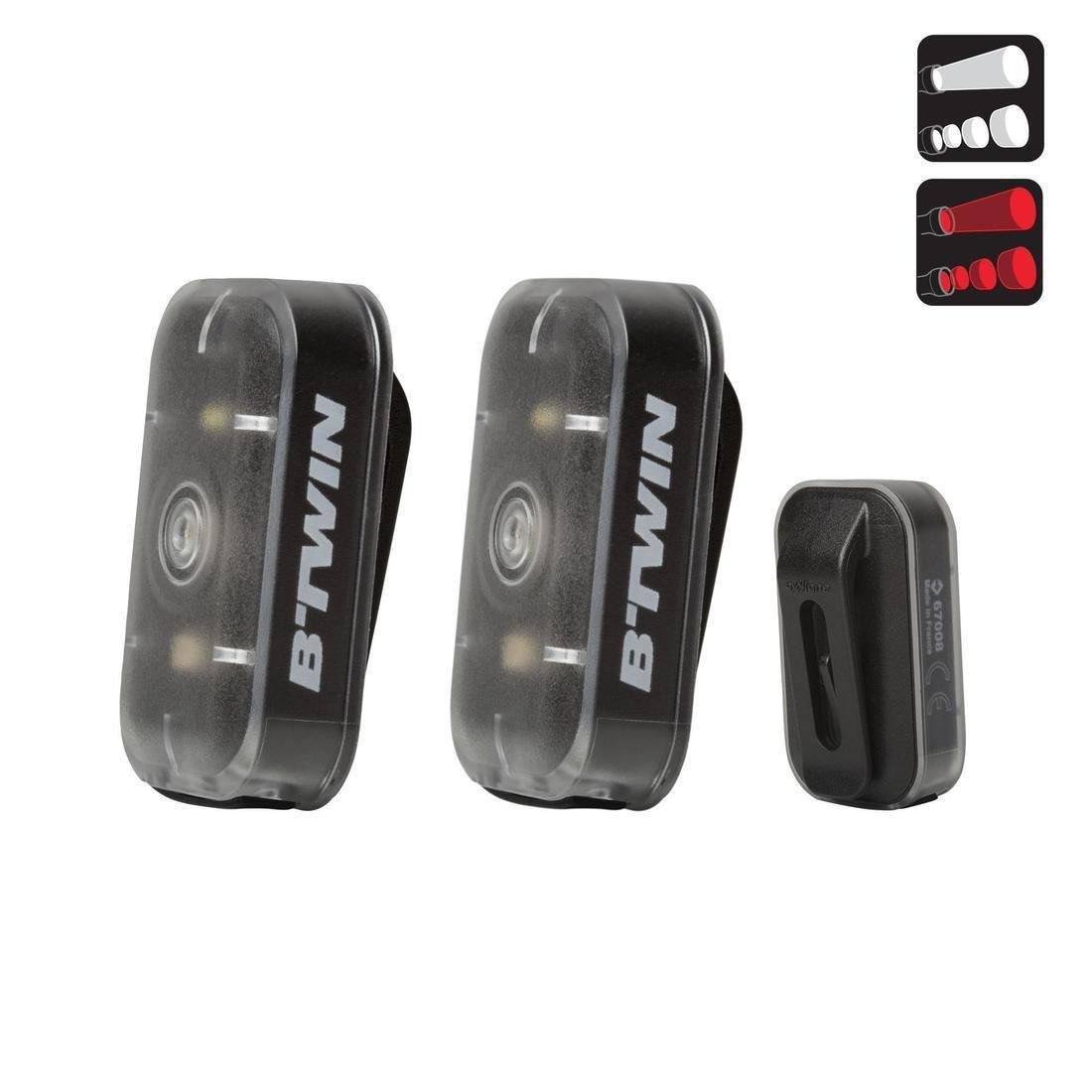 Front/Rear Led Bike Light Set St 500 Usb, Black, , large image number 0