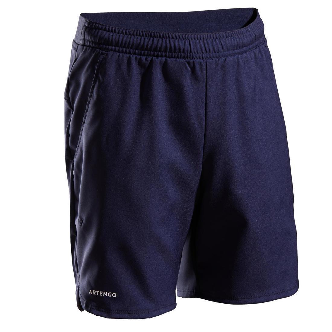 10-11Y  Boys' Tennis Shorts TSH500, Navy Blue, , large image number 0