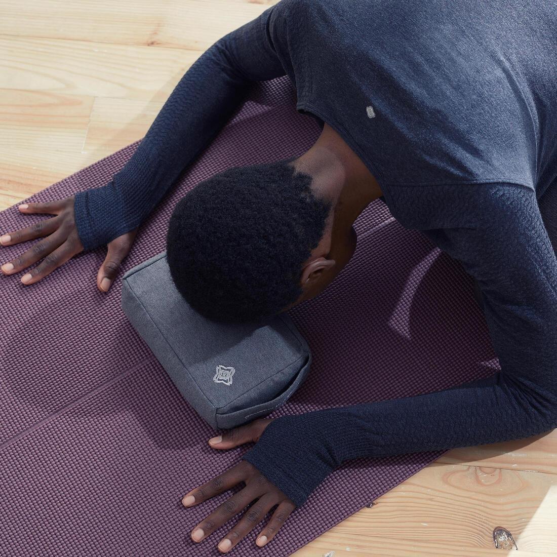 Fabric Yoga Block/Cushion - Grey, , large image number 1