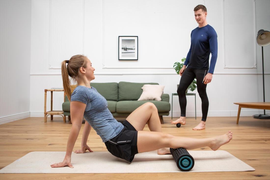 Massage Kit: massage roller/foam roller, ball, massage stick, Black, , large image number 14