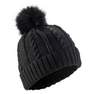 WEDZE - قبعة تزلج منسوجة للكبار، أسود
