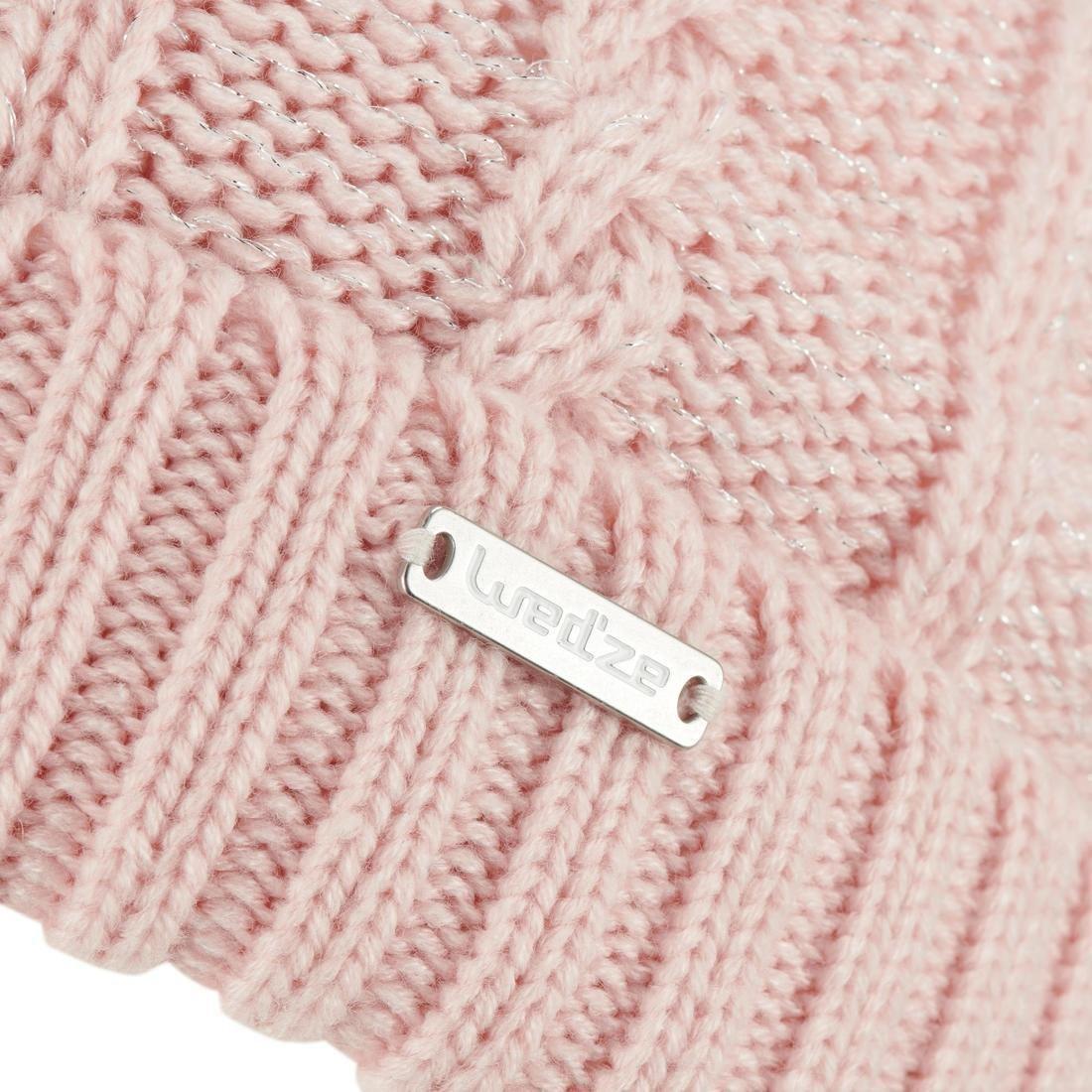 Unisex Ski Hat Fur Cable-Knit, Pink, , large image number 6