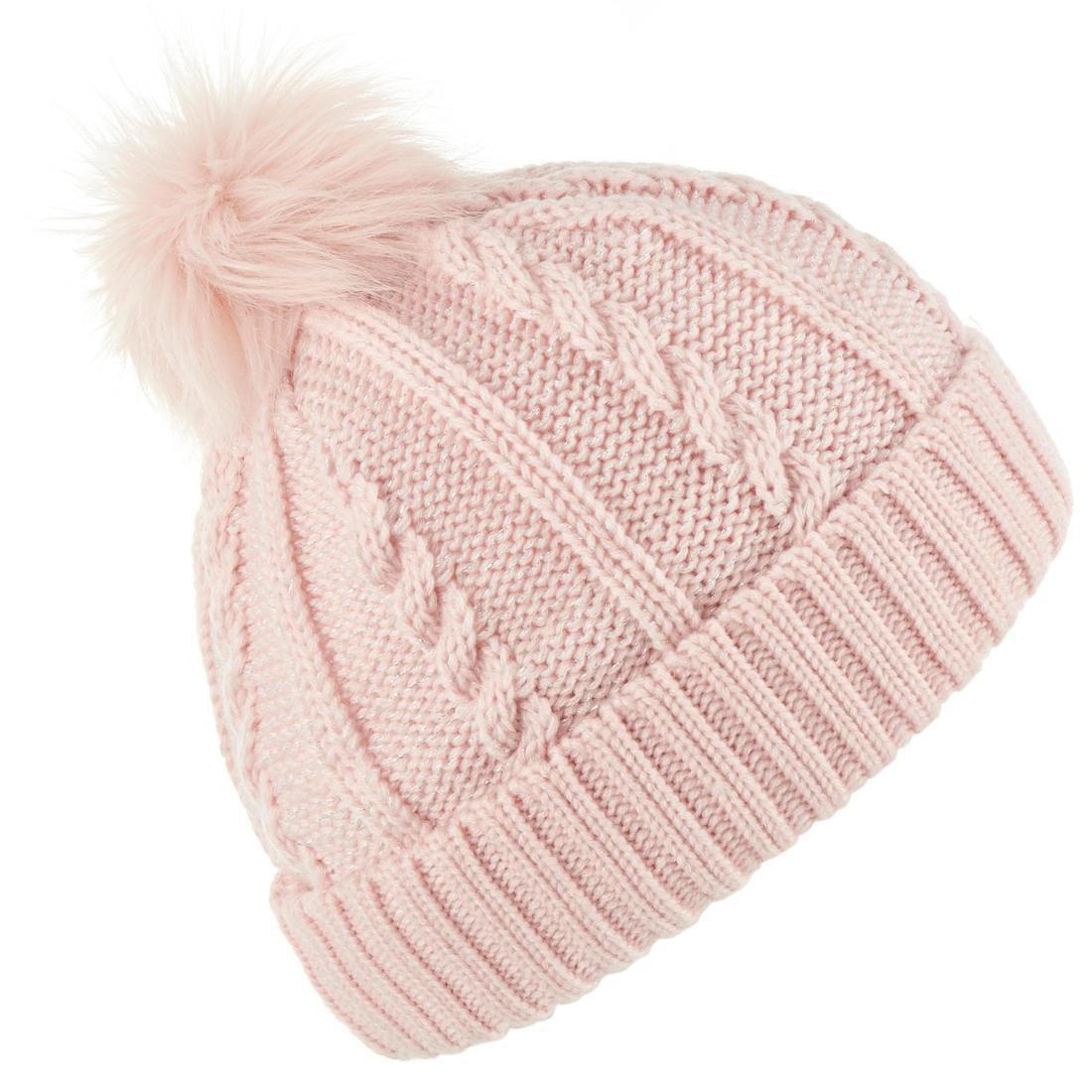 Unisex Ski Hat Fur Cable-Knit, Pink, , large image number 7