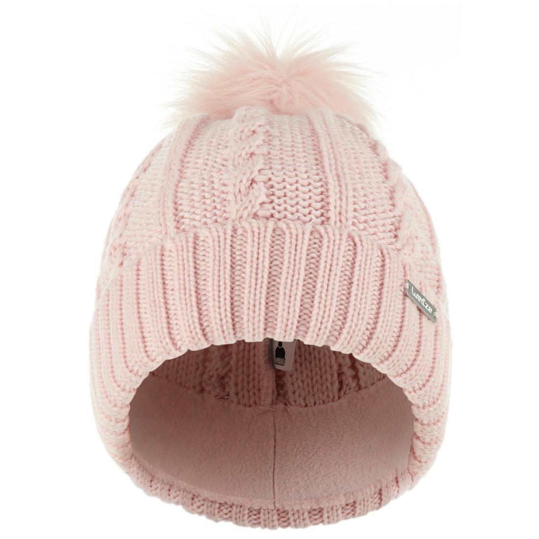 Unisex Ski Hat Fur Cable-Knit, Pink, , large image number 11